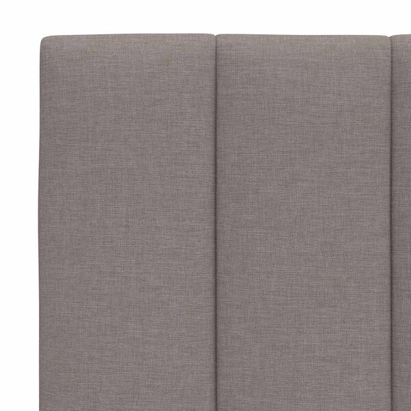 vidaXL Κρεβάτι Taupe 140x190 εκ. Υφασμάτινο