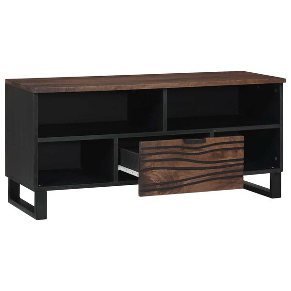 vidaXL Έπιπλο Τηλεόρασης 100x33,5x46 cm Μασίφ Ξύλο Μάνγκο