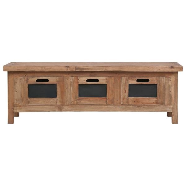 vidaXL Έπιπλο Τηλεόρασης με 3 Συρτάρια Καφέ 120x30x40 εκ. Μασίφ Μαόνι