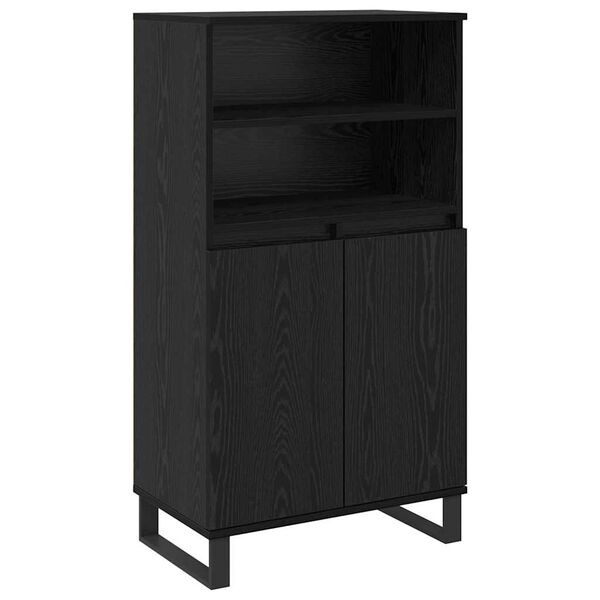 vidaXL Highboard &Mu;&alpha;ύ&rho;&omicron; 60 x 36 x 110 &epsilon;&kappa; &Epsilon;&pi;&epsilon;&xi;&epsilon;&rho;&gamma;&alpha;&sigma;&mu;έ&nu;&omicron; &xi;ύ&lambda;&omicron;
