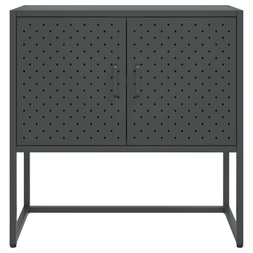 vidaXL Μπουφές Ανθρακί 75 x 35 x 75 εκ. από Ατσάλι