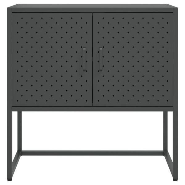 vidaXL Μπουφές Ανθρακί 75 x 35 x 75 εκ. από Ατσάλι