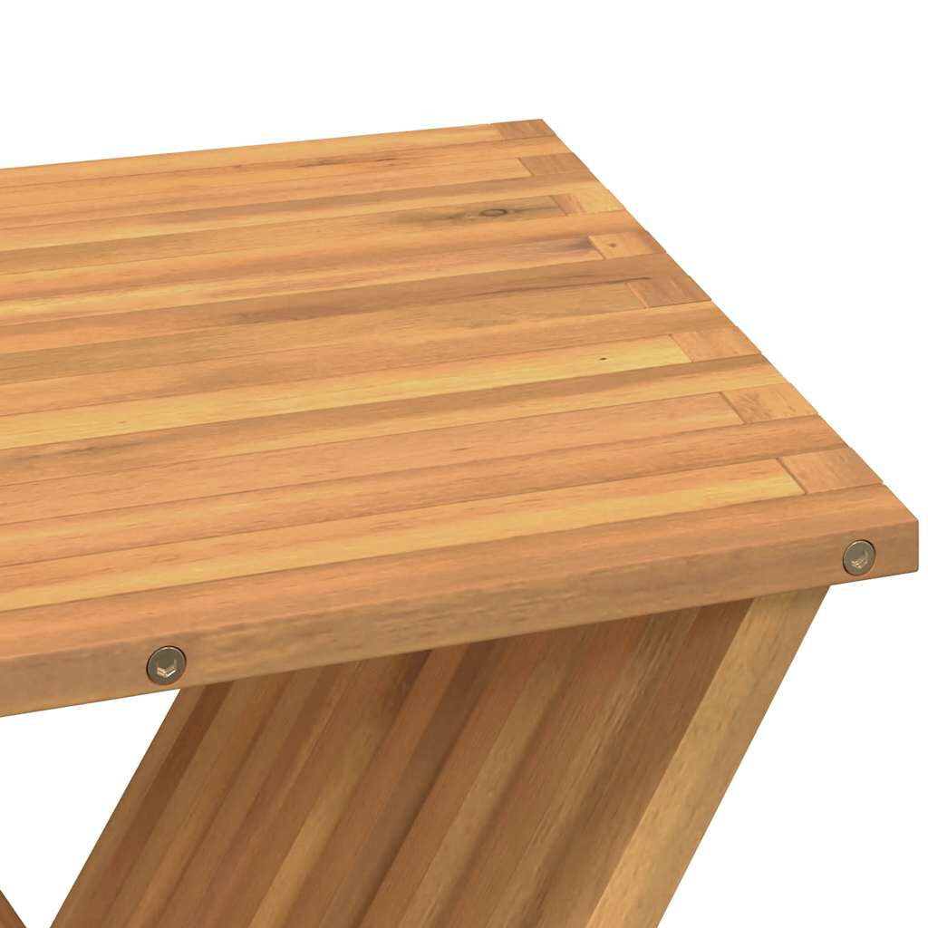 vidaXL Σκαμπό Πτυσσόμενο 40 x 32,5 x 70 εκ. από Μασίφ Ξύλο Teak