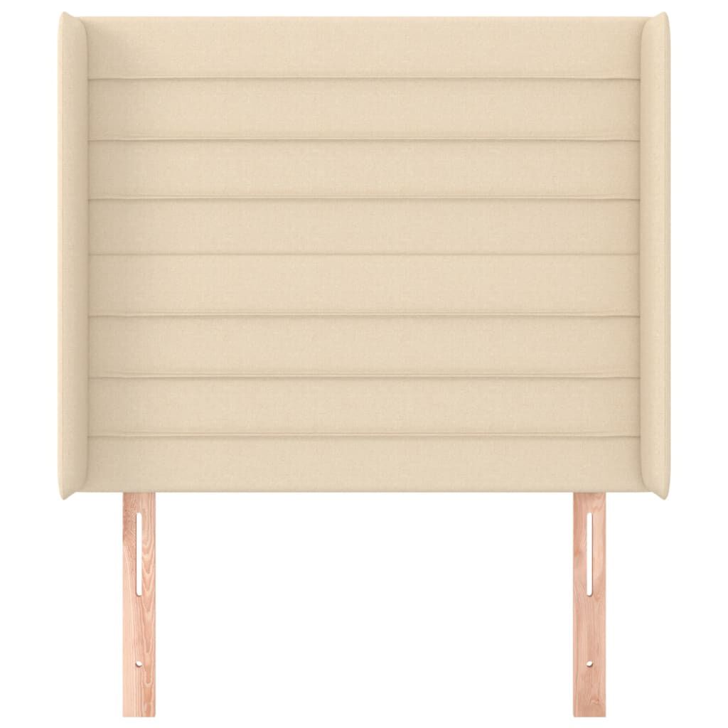 vidaXL Κεφαλάρι με Πτερύγια Κρεμ 83x16x118/128 εκ. Υφασμάτινο