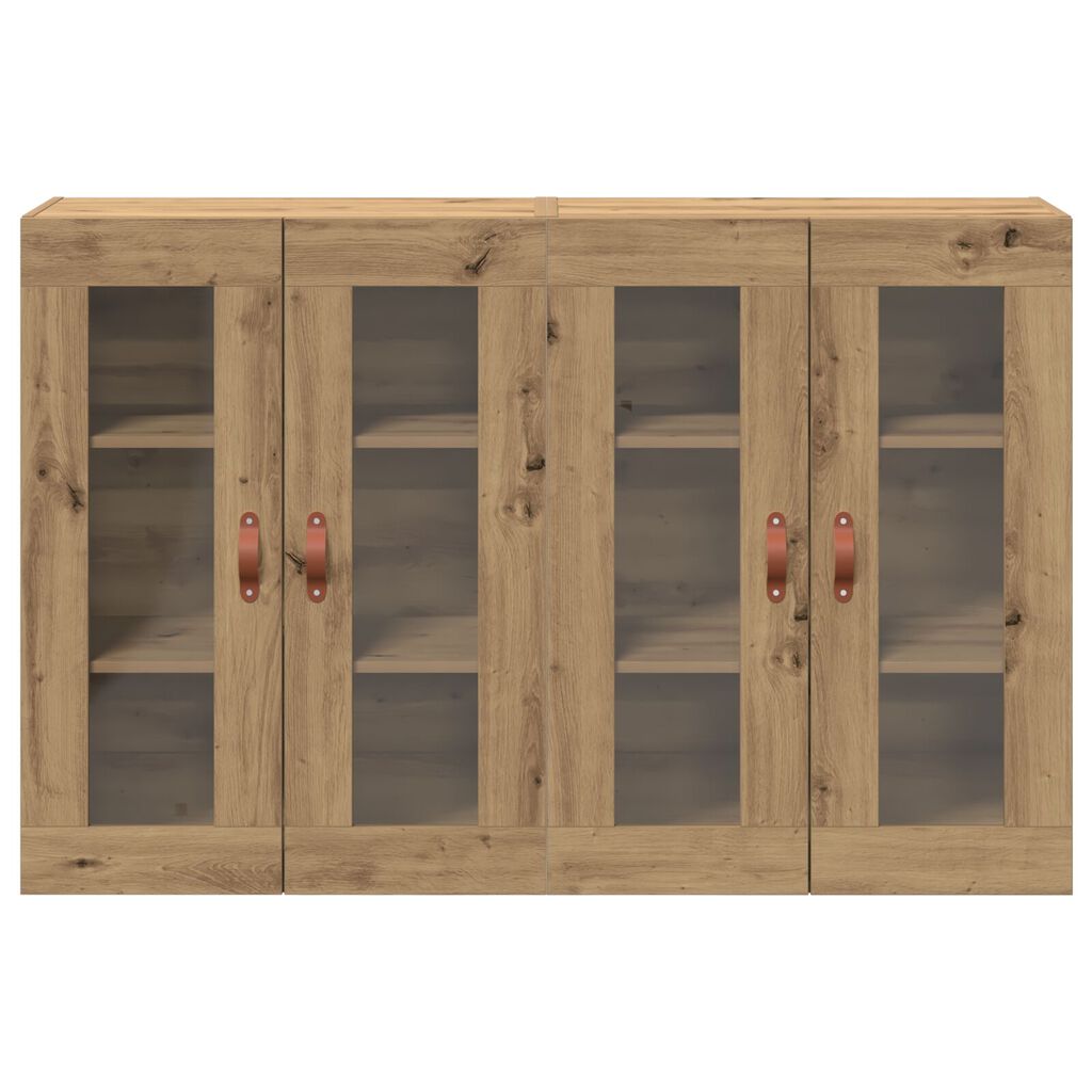 vidaXL Τοίχου Cabinets 2 τεμ Καρυδιά 69,5x34x90 εκ Κατασκευασμένο Ξύλο
