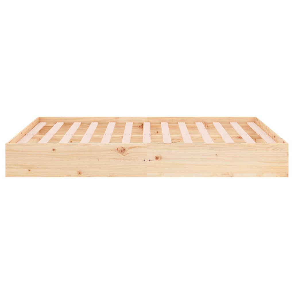 vidaXL Πλαίσιο Κρεβατιού 120 x 190 εκ. από Μασίφ Ξύλο Small Double