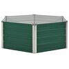 vidaXL Ζαρντινιέρα Ψηλή Πράσινη 129x129x46 εκ. Γαλβανισμένος Χάλυβας