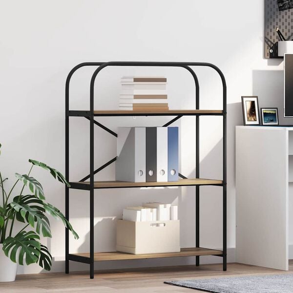 vidaXL &Rho;ά&phi;&iota; &Beta;&iota;&beta;&lambda;ί&omega;&nu; Artisan Oak 80 x 30 x 109 &epsilon;&kappa; &Epsilon;&pi;&epsilon;&xi;&epsilon;&rho;&gamma;&alpha;&sigma;&mu;έ&nu;&omicron; &xi;ύ&lambda;&omicron;