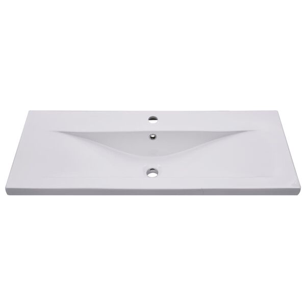 vidaXL Νιπτήρας Ένθετος Λευκός 101 x 39,5 x 18,5 εκ. Κεραμικός