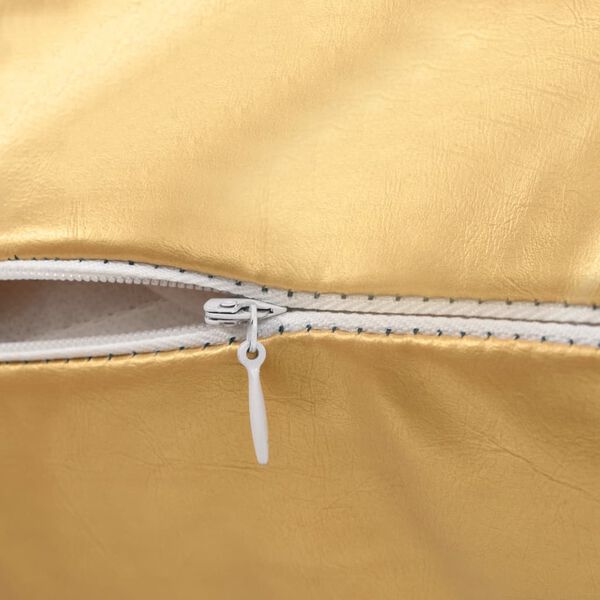 vidaXL Σετ Μαξιλαριών 2 τεμ. Χρυσό 60 x 60 εκ. από Πολυουρεθάνη