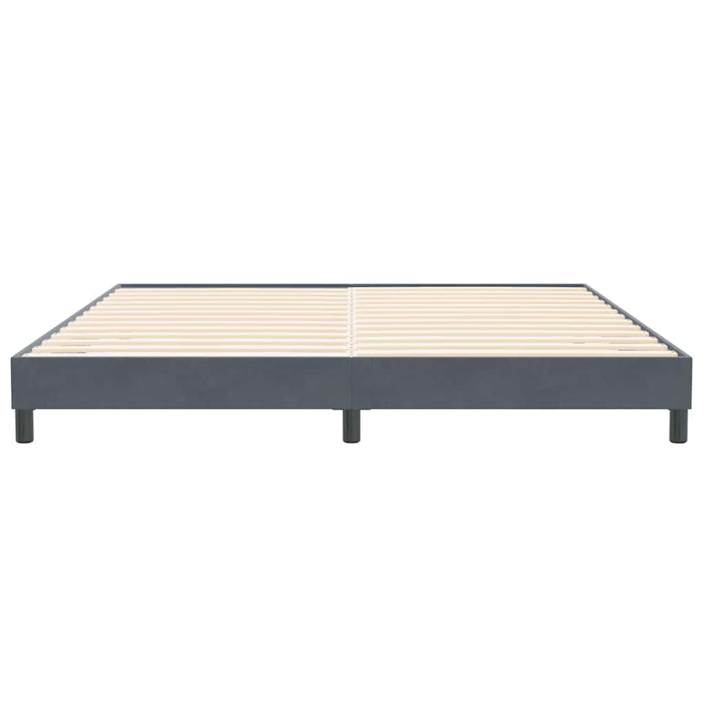 vidaXL Box Spring Κρεβάτι χωρίς στρώμα Σκούρο γκρι 200x220cm Βελούδινο