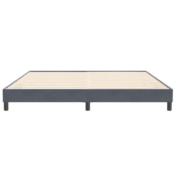 vidaXL Box Spring Κρεβάτι χωρίς στρώμα Σκούρο γκρι 200x220cm Βελούδινο