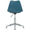 vidaXL Καρέκλα Τραπεζαρίας Περιστρεφόμενη Τιρκουάζ από Συνθετικό Δέρμα