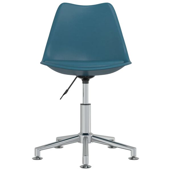 vidaXL Καρέκλα Τραπεζαρίας Περιστρεφόμενη Τιρκουάζ από Συνθετικό Δέρμα