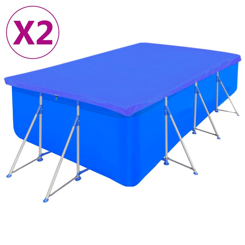 vidaXL Καλύμματα Πισίνας Ορθογώνια 2 τεμ. 90γρ./τ.μ. 394x207 εκ από PE