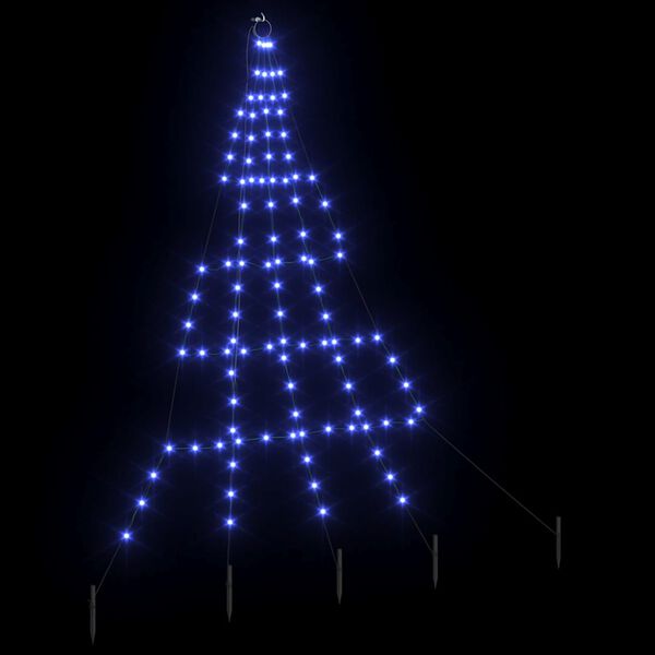 vidaXL LED Χριστουγεννιάτικο Δέντρο με 112 LED Μπλε 182 εκ Μέταλλο