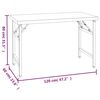 vidaXL Πάγκος Εργασίας Κουζίνας με Ράφι 120x60x115 εκ. Ανοξείδ. Ατσάλι