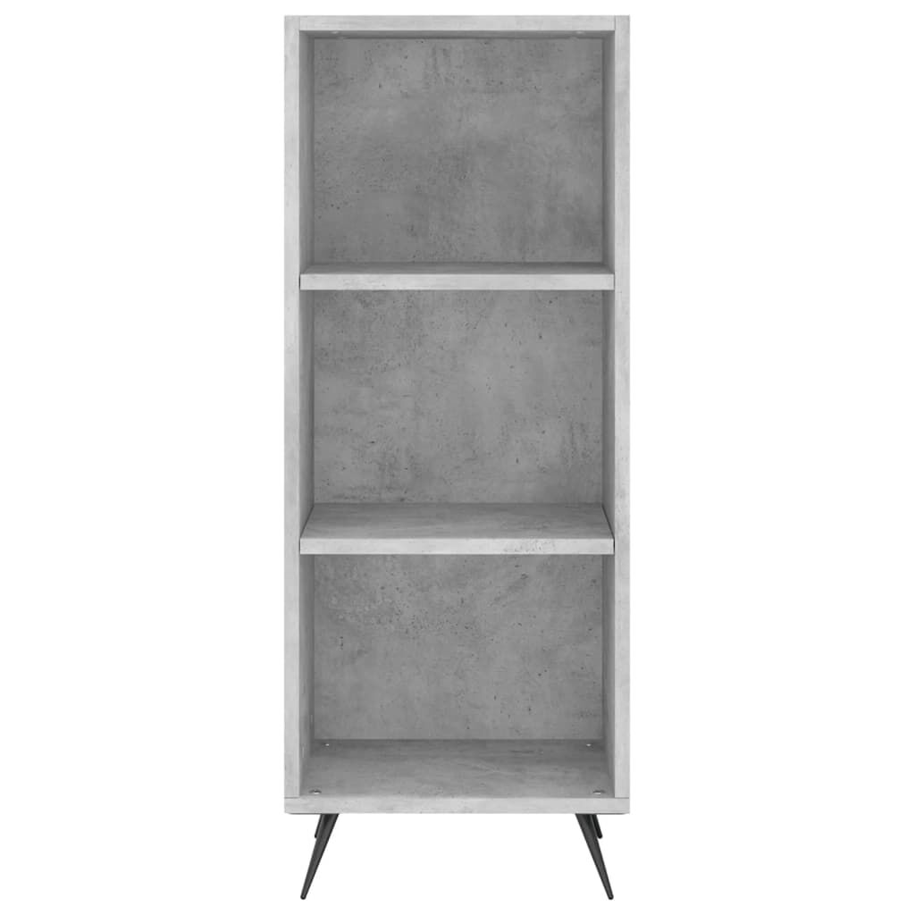 vidaXL Ραφιέρα Γκρι Σκυροδεμ. 34,5 x 32,5 x 90 εκ. από Επεξεργ. Ξύλο
