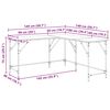 vidaXL Γραφείο Γκρι Sonoma 149x149x75 εκ. από Επεξεργασμένο Ξύλο