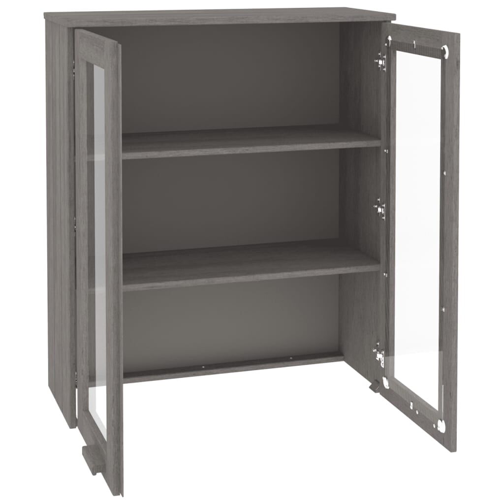 vidaXL Πάνω Μέρος Ντουλαπιού HAMAR Αν. Γκρι 85x35x100 εκ. Μασίφ Πεύκο