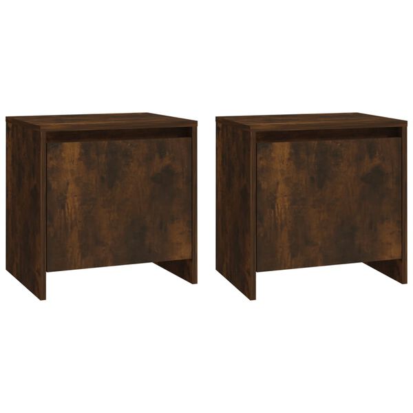 vidaXL Κομοδίνα 2 Τεμ. Καπ. Δρυς 45x34x44,5 εκ. από Επεξεργασμένο Ξύλο