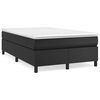 vidaXL Κρεβάτι Boxspring με Στρώμα Μαύρο 120x190εκ.από Συνθετικό Δέρμα