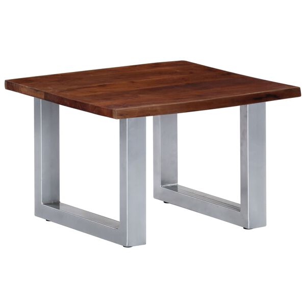vidaXL Τραπεζάκι Σαλονιού Live Edge 60x60x40 εκ. Μασίφ Ξύλο Ακακίας