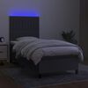 vidaXL &Kappa;&rho;&epsilon;&beta;ά&tau;&iota; Boxspring &mu;&epsilon; &Sigma;&tau;&rho;ώ&mu;&alpha; & LED &Sigma;&kappa;.&Gamma;&kappa;&rho;&iota; 90x190 &epsilon;&kappa;. &Upsilon;&phi;&alpha;&sigma;&mu;ά&tau;&iota;&nu;&omicron;