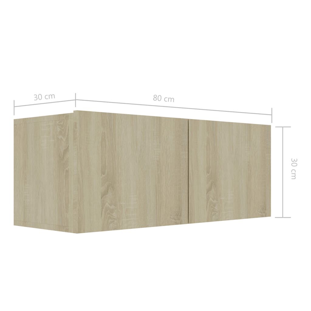 vidaXL Έπιπλο Τηλεόρασης Sonoma Δρυς 80 x 30 x 30 εκ. από Επεξ. Ξύλο