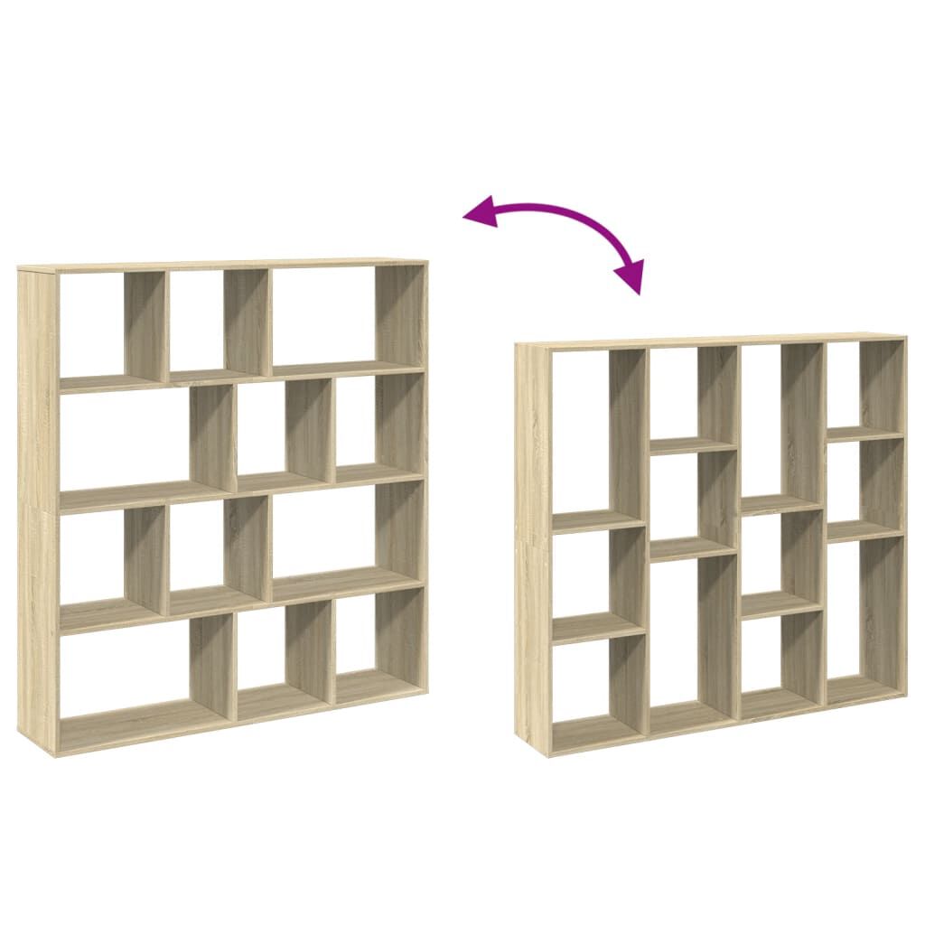vidaXL Βιβλιοθήκη Χρώμα Sonoma Δρυς 132x29x141,5εκ. Επεξεργασμένο Ξύλο