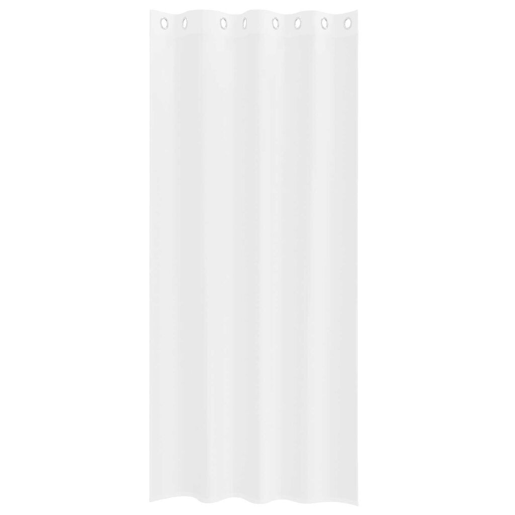 vidaXL Κουρτίνες με κουρτίνες 2 pcs Λευκό 140 x 245 εκ. Πολυεστέρας