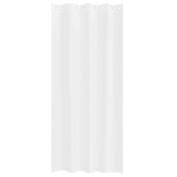 vidaXL Κουρτίνες με κουρτίνες 2 pcs Λευκό 140 x 245 εκ. Πολυεστέρας