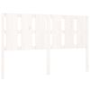 vidaXL Κεφαλάρι Κρεβατιού Λευκό 155,5 x 4 x 100 εκ. Μασίφ Ξύλο Πεύκου