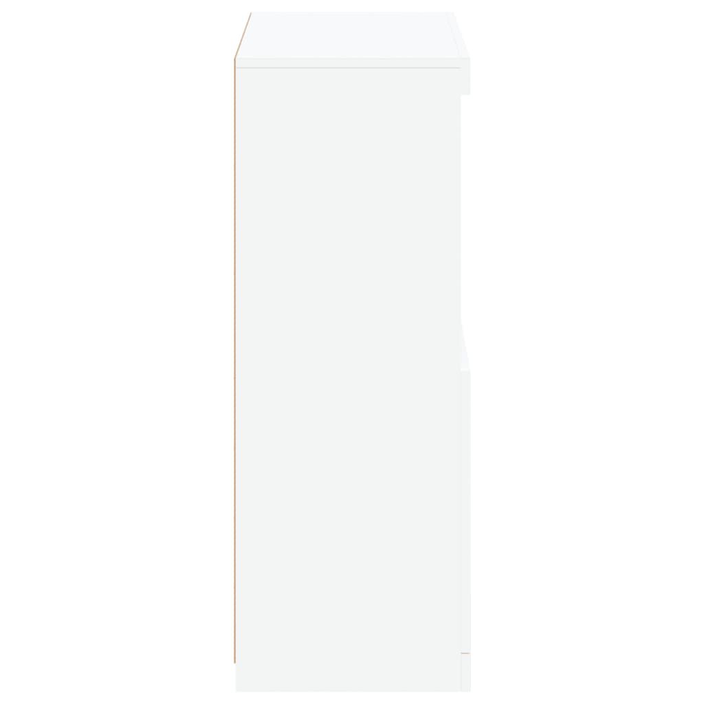 vidaXL Nτουλάπι Βοηθητικό με Φώτα LED Λευκό από Επεξεργασμένο ξύλο