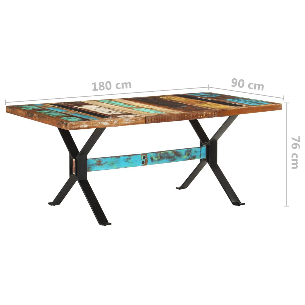 vidaXL Τραπεζαρία 180 x 90 x 76 εκ. από Μασίφ Ανακυκλωμένο Ξύλο