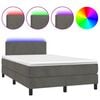 vidaXL &Kappa;&rho;&epsilon;&beta;ά&tau;&iota; Boxspring &mu;&epsilon; &Sigma;&tau;&rho;ώ&mu;&alpha; & LED &Sigma;&kappa;. &Gamma;&kappa;&rho;&iota; 120x200&epsilon;&kappa;. &Beta;&epsilon;&lambda;&omicron;ύ&delta;&iota;&nu;&omicron;