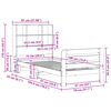 vidaXL Σκελετός Κρεβ. Χωρίς Στρώμα Καφέ Κεριού 75x190 εκ Μασίφ Πεύκο