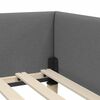 vidaXL Κρεβάτι Γωνίας με κεφαλάρι Σκούρο γκρι 90 x 200 cm ύφασμα
