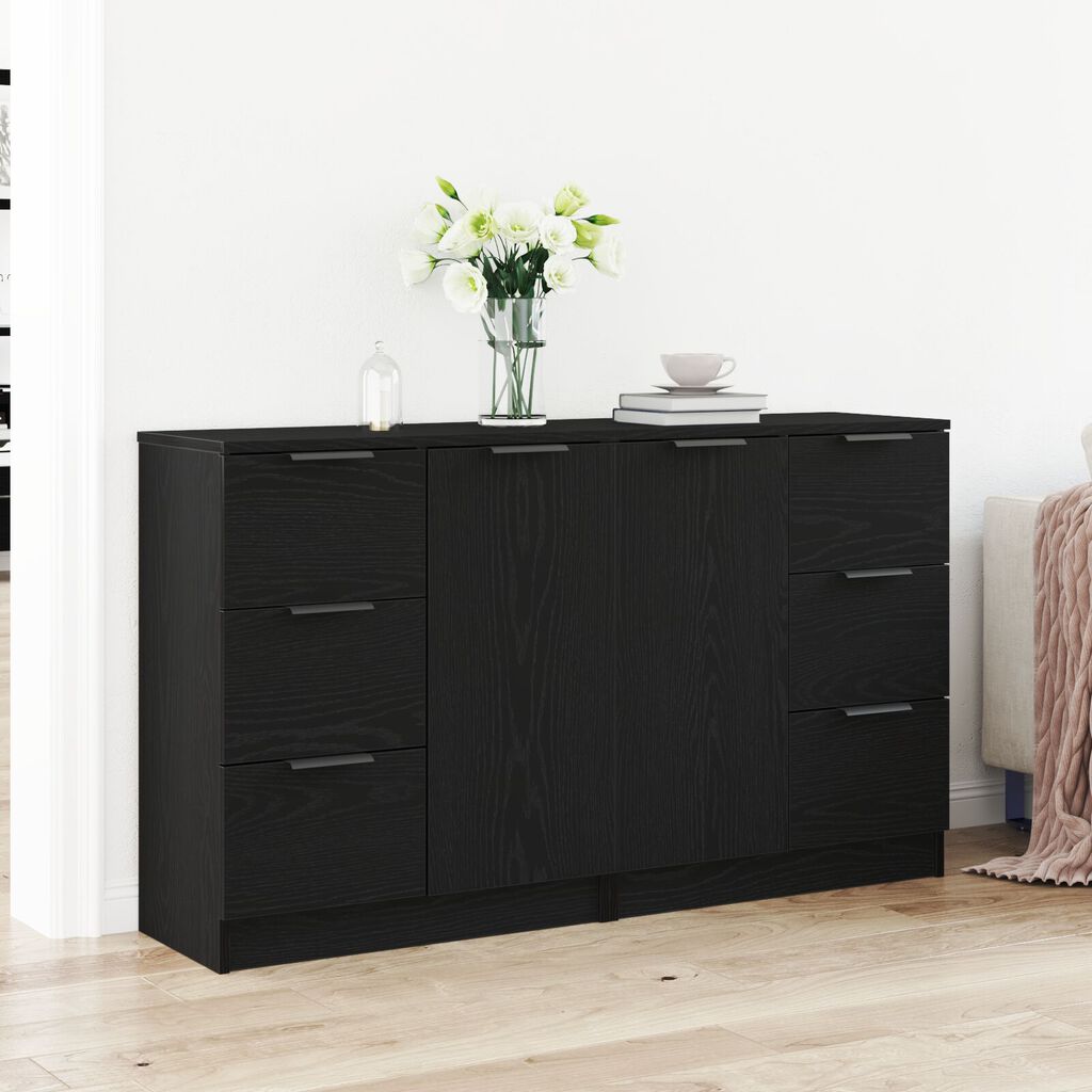 vidaXL Μπουφές Μαύρη Οξυά 180 x 30 x 70 εκ Επεξεργασμένο ξύλο