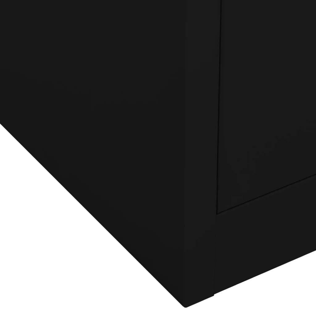 vidaXL Ντουλάπα Γραφείου Μαύρη 90 x 40 x 102 εκ. Ατσάλινη