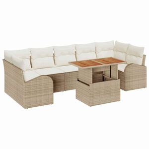vidaXL &Sigma;&epsilon;&tau; &Kappa;&alpha;&nu;&alpha;&pi;έ &Kappa;ή&pi;&omicron;&upsilon; &mu;&epsilon; &alpha;&pi;&omicron;&theta;ή&kappa;&epsilon;&upsilon;&sigma;&eta; 8 pcs &Mu;&pi;&epsilon;&zeta; &Pi;&omicron;&lambda;&upsilon; &rho;ά&tau;&alpha;&nu;
