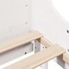 vidaXL Κρεβάτι Βιβλιοθήκη Χωρίς Στρώμα Λευκό 160x200 εκ Μασίφ Πεύκο