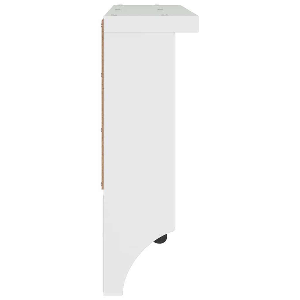 vidaXL Επίτοιχη κρεμάστρα παλτών SANDNES Λευκό 87x12x35 εκ. Πεύκο ξύλο
