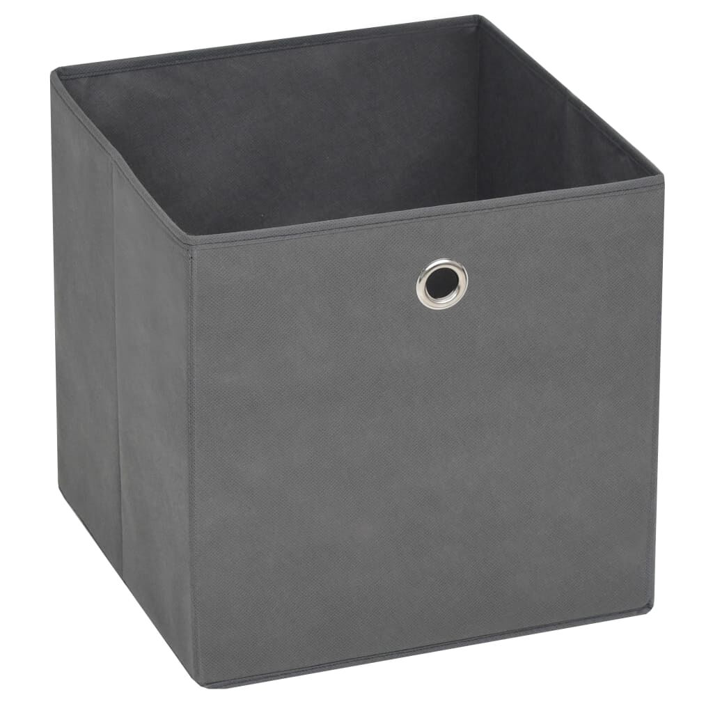 vidaXL Κουτιά Αποθήκευσης 4 τεμ. Γκρι 28x28x28 εκ. Ύφασμα Non-woven