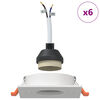 vidaXL Spotlights με προβολείς 6 pcs Λευκό 9 x 9 x cm Αλουμίνιο