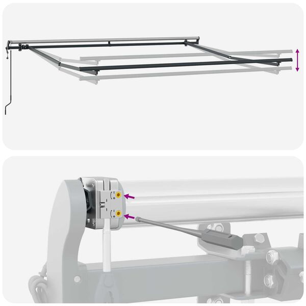 vidaXL Ανασυρόμενη τέντα Κόκκινη και Λευκή 300x250 εκ.