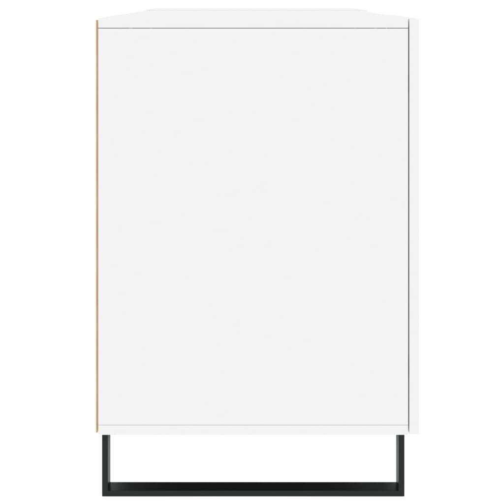 vidaXL Γραφείο Γυαλιστερό Λευκό 140x50x75 εκ. Επεξεργασμένο Ξύλο