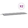 vidaXL Μαξιλάρια Πάγκου Κήπου 2 τεμ. Γκρι 180x50x7cm Ύφασμα Oxford