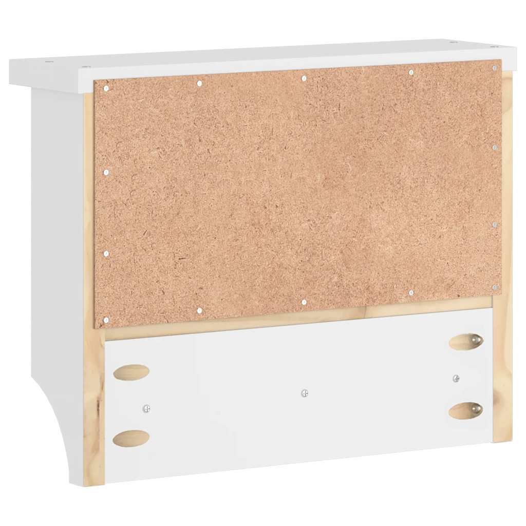 vidaXL Επίτοιχη κρεμάστρα παλτών SANDNES Λευκό 45x12x35 εκ. Πεύκο ξύλο