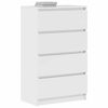 vidaXL Συρταριέρα Γυαλιστερό Λευκό 60x35x98,5 εκ. Επεξεργασμένο Ξύλο